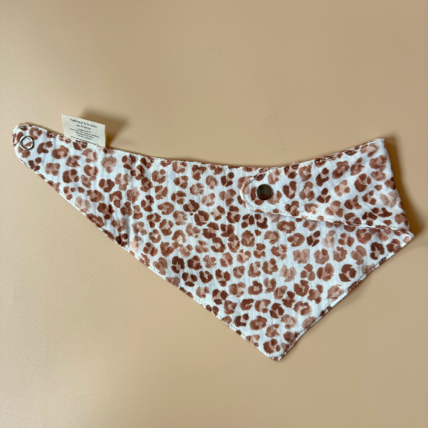 Bavoirs bandana été léopard