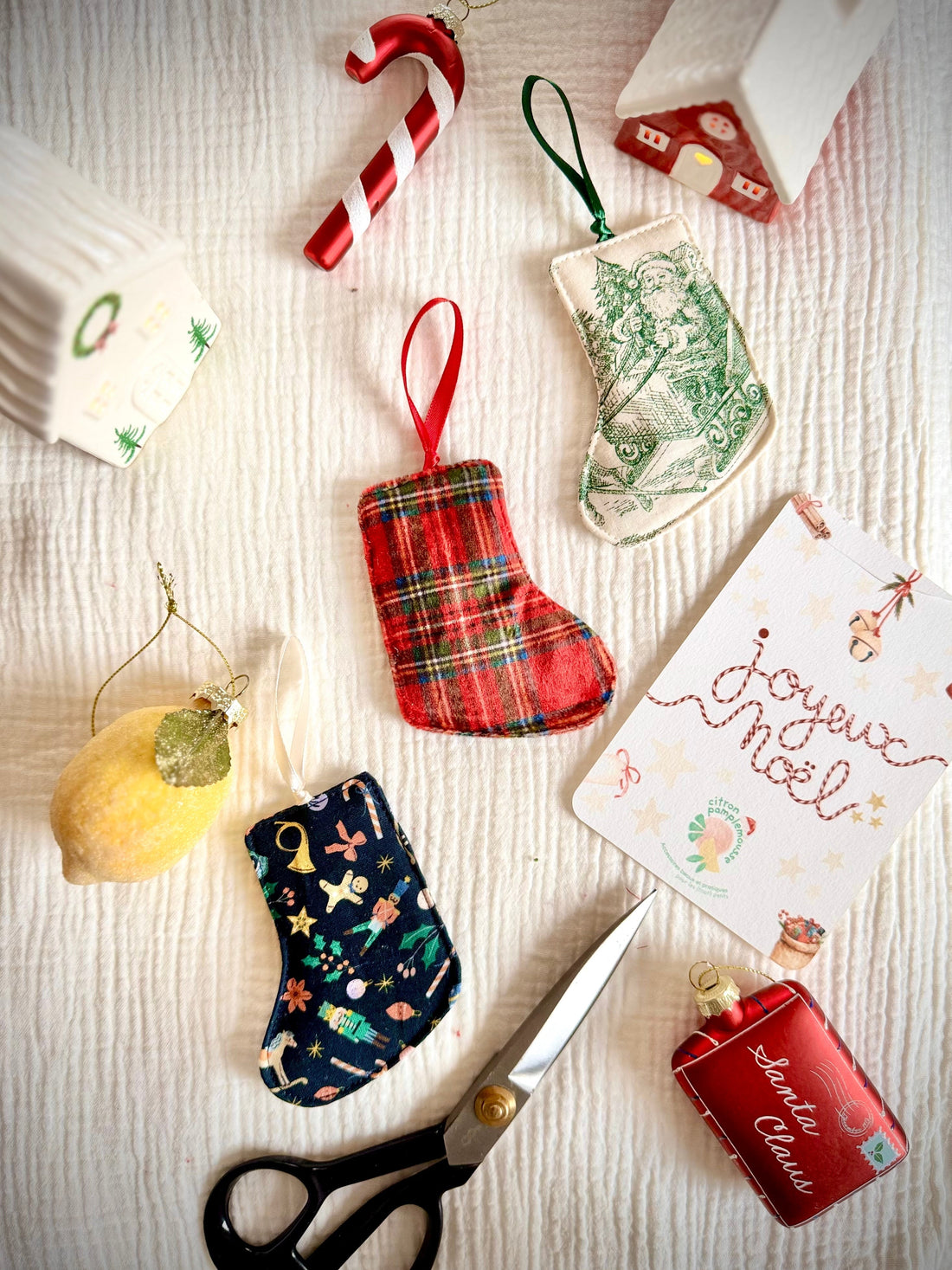 Tuto couture débutant : coudre une décoration de sapin de Noël DIY