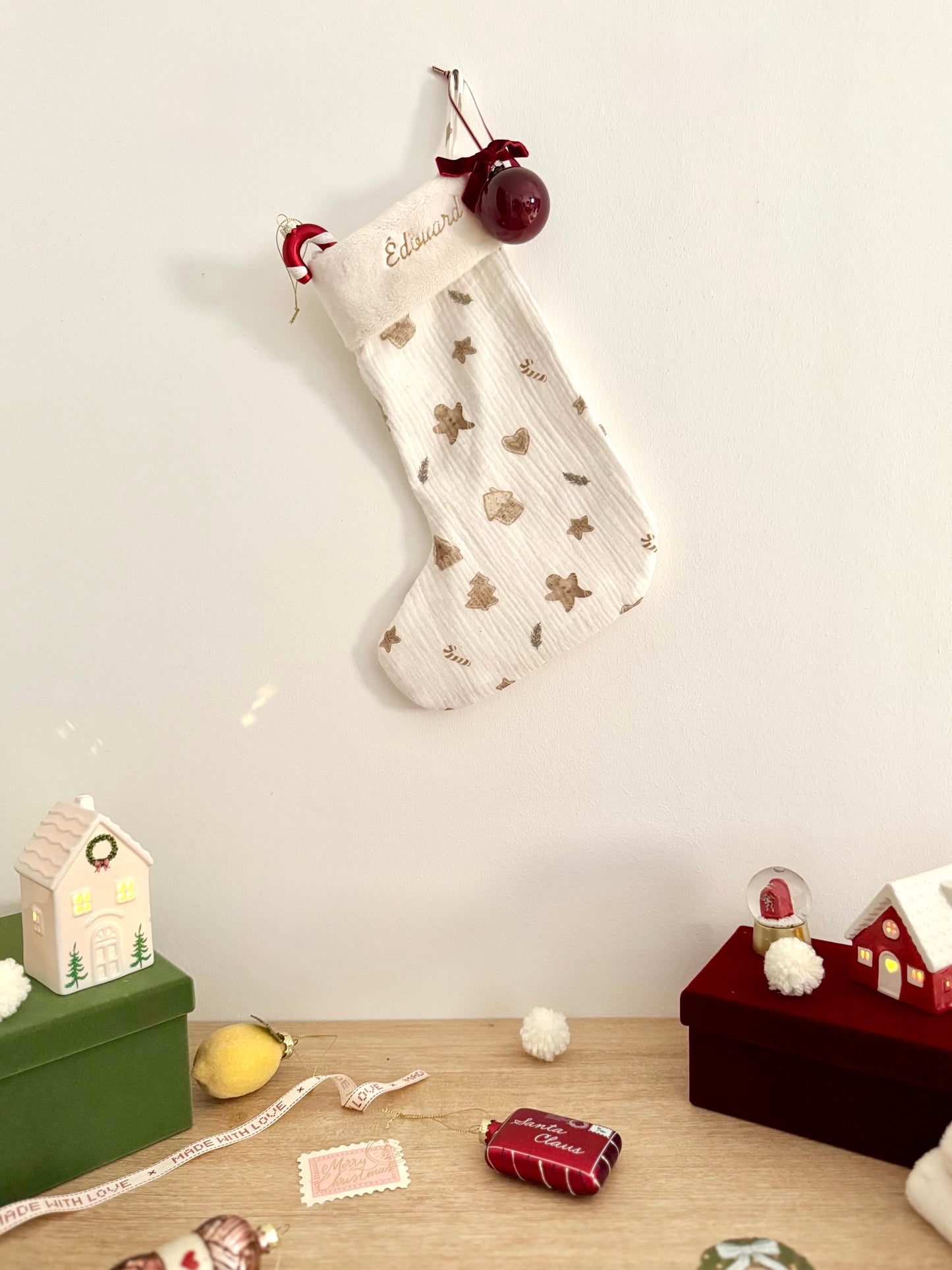 Chaussette de Noël personnalisée enfant – Fait main en France