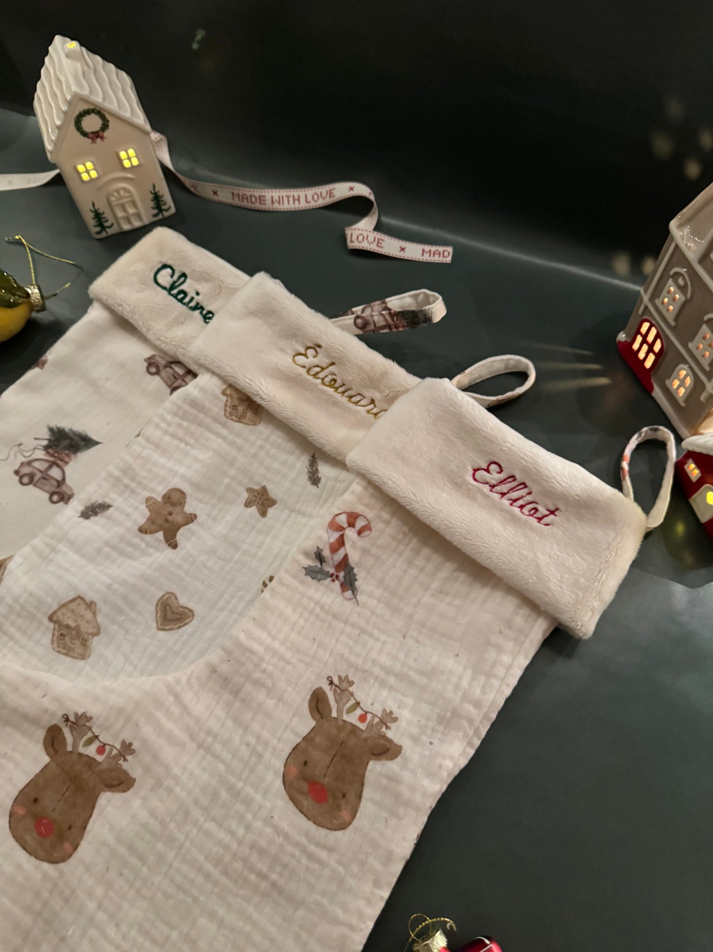 Chaussette de Noël personnalisée enfant – Fait main en France