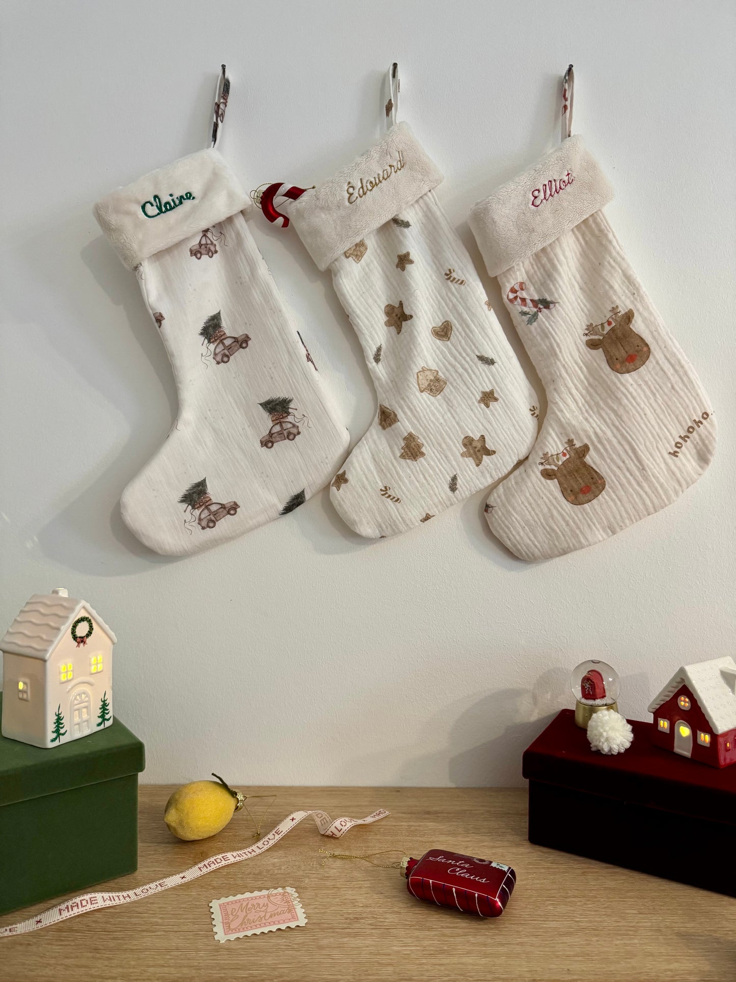 Chaussette de Noël personnalisée enfant – Fait main en France