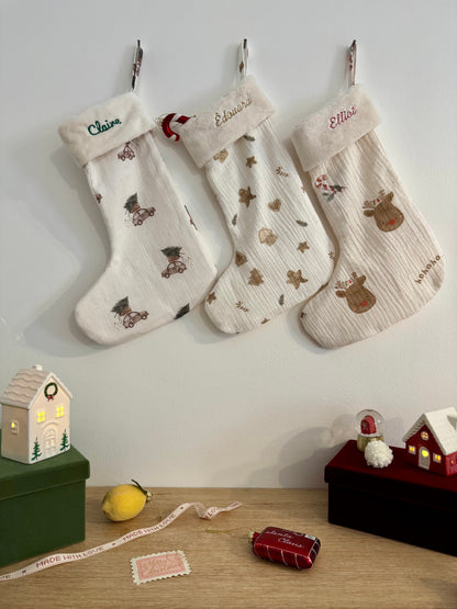 Chaussette de Noël personnalisée enfant – Fait main en France