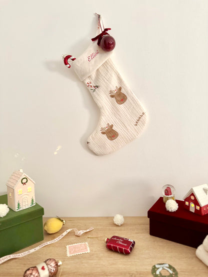 Chaussette de Noël personnalisée enfant – Fait main en France