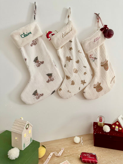 Chaussette de Noël personnalisée enfant – Fait main en France