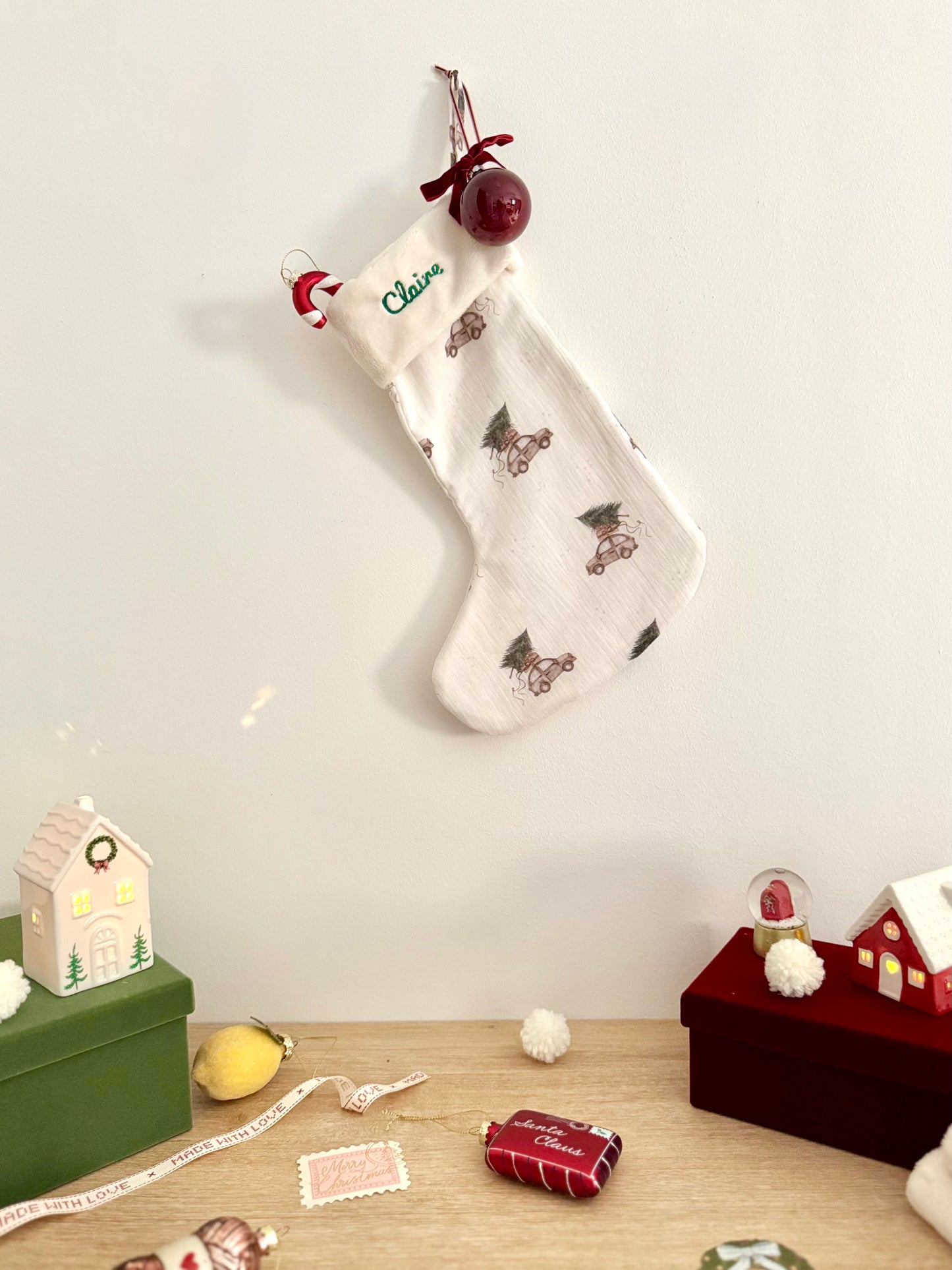 Chaussette de Noël personnalisée enfant – Fait main en France