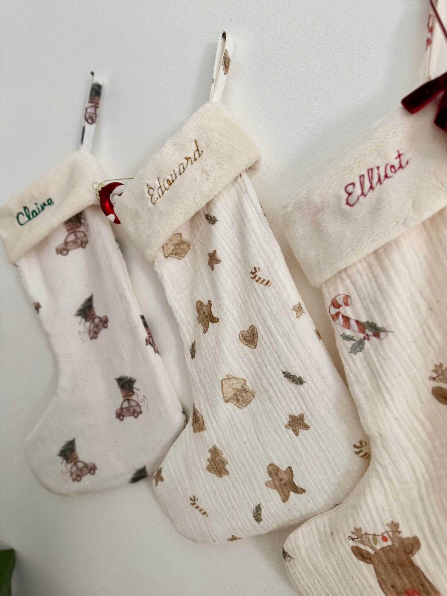 Chaussette de Noël personnalisée enfant – Fait main en France