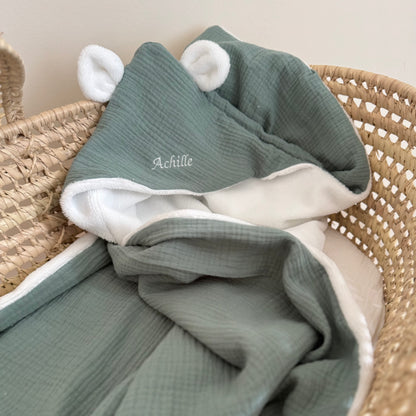 Cape de bain ourson personnalisable