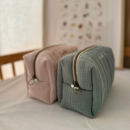 duo trousse toilette bébé imperméable jumeaux cadeau liste naissance
