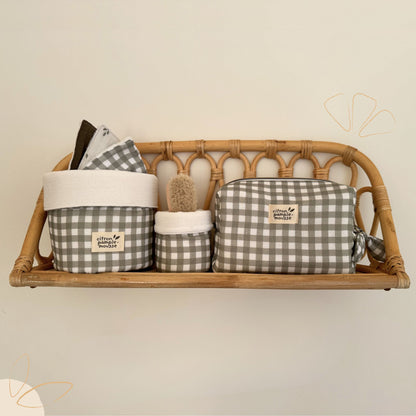 Trousse toilette et panières table à langer bébé cadeau naissance