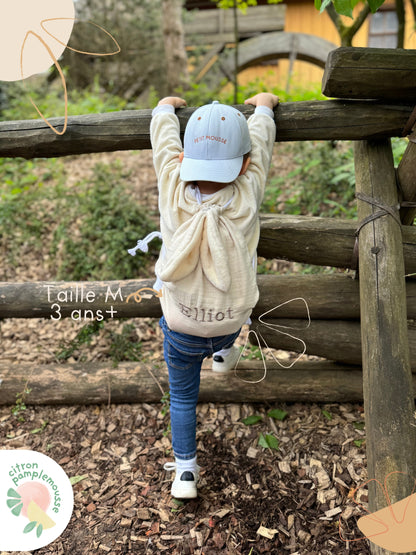 Sac à dos lapin personnalisé sur mesure - Taille M (3 ans+)