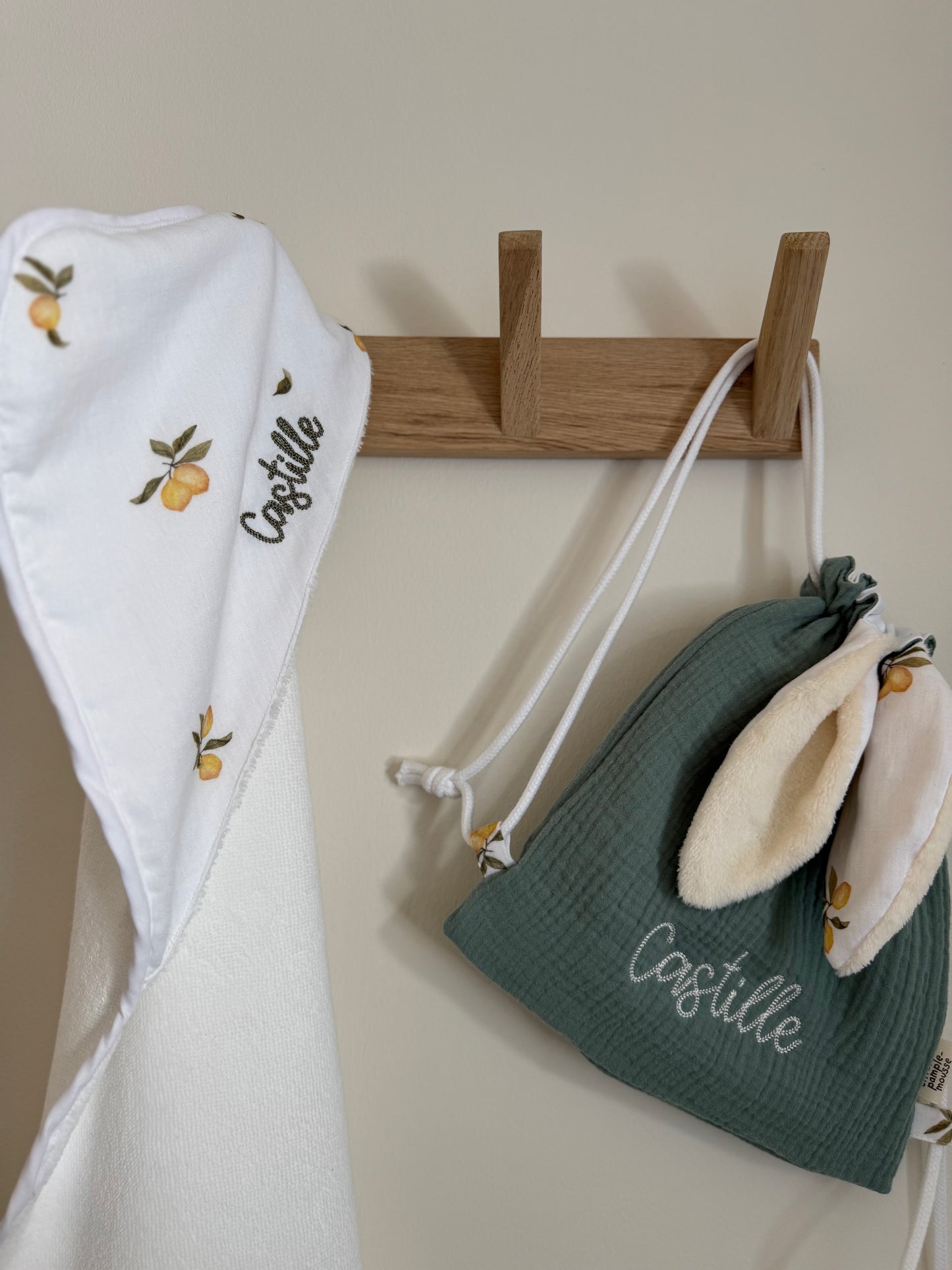 Sac à dos lapin personnalisé sur mesure - Taille S (1-3ans)