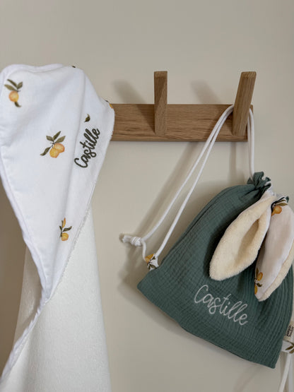 Sac à dos lapin personnalisé sur mesure - Taille S (1-3ans)