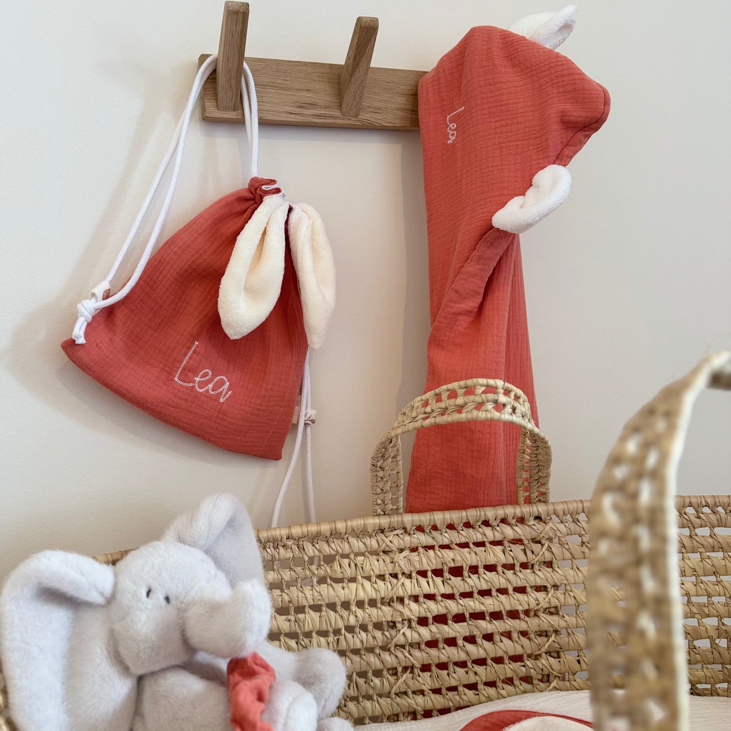 Sac à dos lapin personnalisé sur mesure - Taille S (1-3ans)