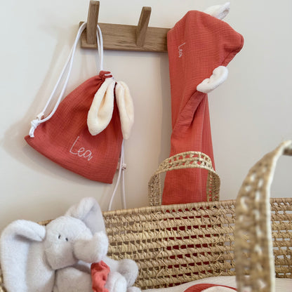 Sac à dos lapin personnalisé sur mesure - Taille S (1-3ans)