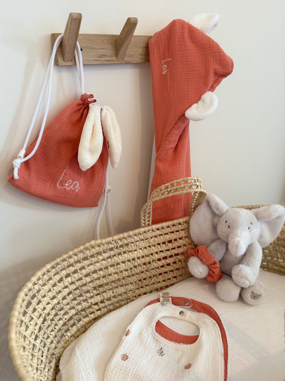 Sac à dos lapin personnalisé sur mesure - Taille S (1-3ans)