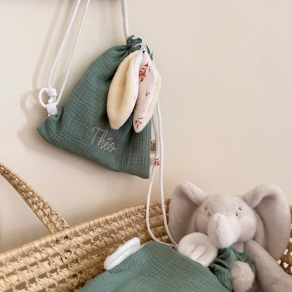 Sac à dos lapin personnalisé sur mesure - Taille S (1-3ans)