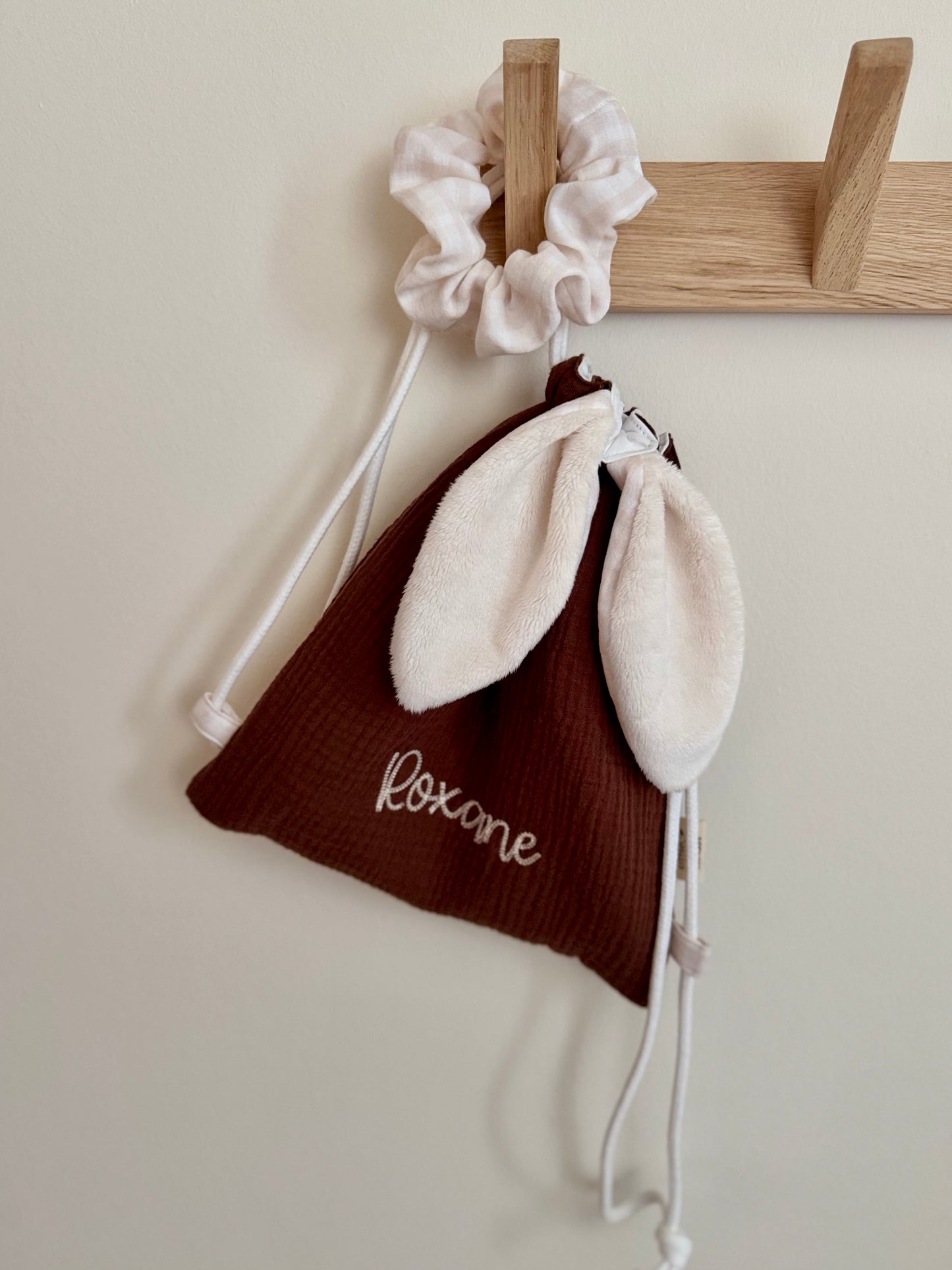 Sac à dos lapin personnalisé sur mesure - Taille S (1-3ans)