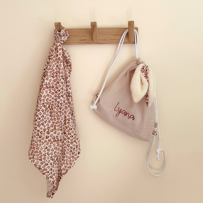 Sac à dos lapin personnalisé sur mesure - Taille S (1-3ans)